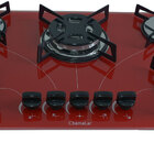 Cooktop 5 Bocas A Gás Chamalar Premium Tripla Chama Mesa De V