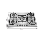Cooktop 5 Bocas a Gás com Tripla Chama e Acendimento Superautomático Inox Bivolt GT75X Electrolux