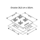 Cooktop 5 Bocas À Gás Marmorizado Preto Ultra Chama Chamalar
