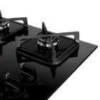 Cooktop 5 Bocas a Gás Ferro Fundido e Super Chama Automático Vidro Preto Bivolt BDS75AEUNA Brastemp