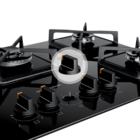 Cooktop 5 Bocas a Gás Ferro Fundido e Super Chama Automático Vidro Preto Bivolt BDS75AEUNA Brastemp