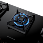Cooktop 5 Bocas a Gás Ferro Fundido e Super Chama Automático Vidro Preto Bivolt BDS75AEUNA Brastemp