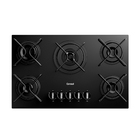 Cooktop 5 Bocas a Gás com Mega Chama Automático Vidro Preto Bivolt CDS75AEUNA Consul