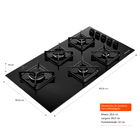 Cooktop 5 Bocas a Gás Automático Vidro Preto Bivolt Eclipse BDS85AEUNA Brastemp