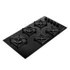 Cooktop 5 Bocas a Gás Automático Vidro Preto Bivolt Eclipse BDS85AEUNA Brastemp