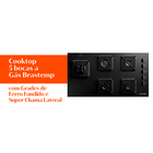Cooktop 5 Bocas a Gás Automático Vidro Preto Bivolt Eclipse BDS85AEUNA Brastemp