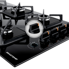 Cooktop 5 Bocas a Gás Automático Vidro Preto Bivolt Eclipse BDS85AEUNA Brastemp