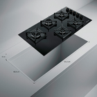 Cooktop 5 Bocas a Gás Automático Vidro Preto Bivolt Eclipse BDS85AEUNA Brastemp
