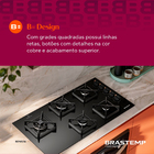 Cooktop 5 Bocas a Gás Automático Vidro Preto Bivolt Eclipse BDS85AEUNA Brastemp