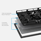 Cooktop 5 Bocas a Gás Automático Preto Bivolt Volcano MG90GQVH1B Midea