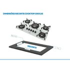 Cooktop 5 Bocas A Gás Tripla Chama Bivolt Vitrum Itatiaia Bra