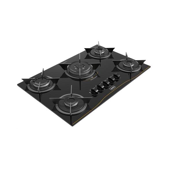 Cooktop 5 Bocas A Gás Tripla Chama Realce Bivolt Cr226