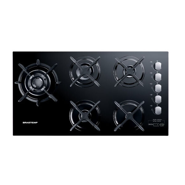 Cooktop 5 Bocas Brastemp Com Quadrichama E Timer Touch   - Bd