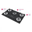 Cooktop 5 Bocas Chamalux Gás Natural 416