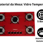 Cooktop 5 Bocas Chamalux Ultra Chama Em Arame - Vermelho Bivo