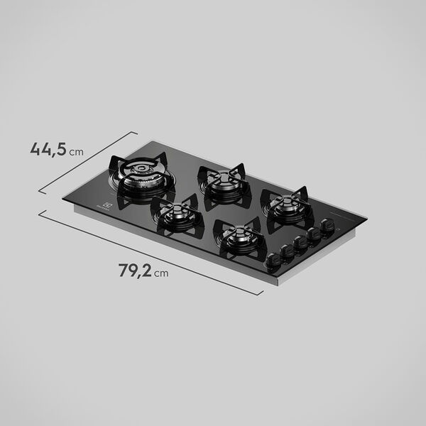 Cooktop 5 Bocas Electrolux A Gás Com Tripla Chama (ke5td) Biv