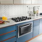 Cooktop 5 Bocas Preto Com Mesa De Vidro Atlas U Top Bivolt