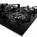 Cooktop 5 Bocas Preto Com Mesa De Vidro E Tripla Chama Atlas