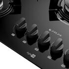 Cooktop 5 Bocas Preto Com Mesa De Vidro E Tripla Chama Atlas