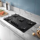 Cooktop 5 Bocas Preto Mesa De Vidro Atlas Agile Up Mega Chama