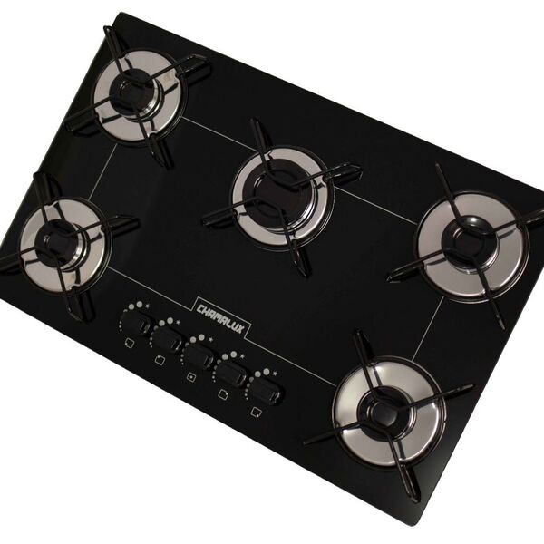 Cooktop 5 Bocas Ultra Chama Arame Cor:preto