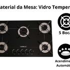 Cooktop 5 Bocas Ultra Chama Arame Cor:preto