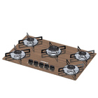 Cooktop 5 Bocas Ultra Chama Marmore Amadeirado Bivolt Escuro