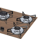 Cooktop 5 Bocas Ultra Chama Marmore Amadeirado Bivolt Escuro