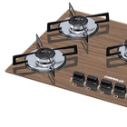Cooktop 5 Bocas Ultra Chama Marmore Amadeirado Bivolt Escuro