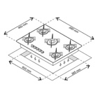 Cooktop 5 Bocas Ultra Chama Marmore Branco Bivolt Chamalux