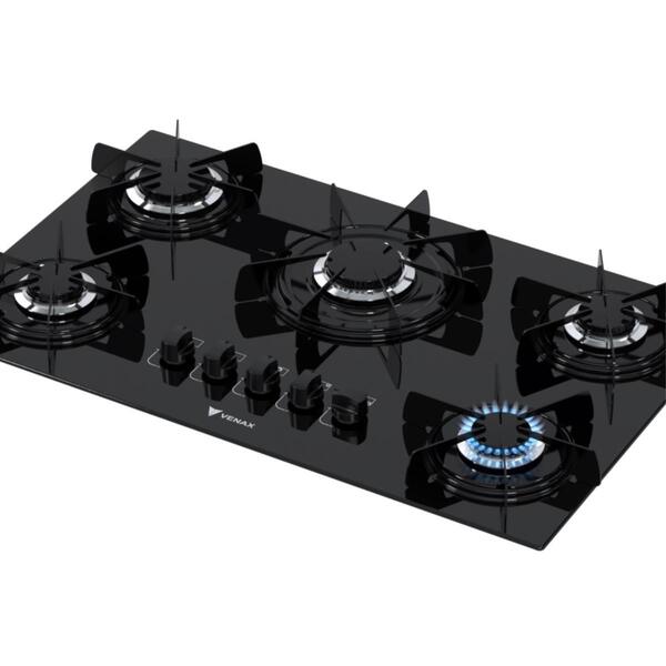 Cooktop 5 Bocas Venax Sognare Preto Gas Glp | Leroy Merlin