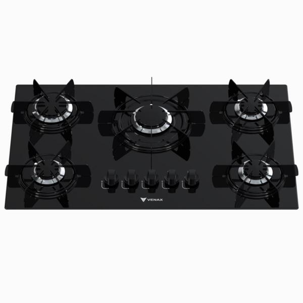 Cooktop 5 Bocas Venax Sognare Preto Gas Glp | Leroy Merlin