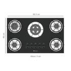 Cooktop 5 Bocas Venax Sognare Tripla Chama Preto Gas Glp