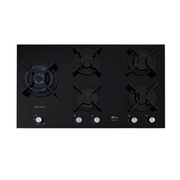 Cooktop 5q Tc Infinity Duo Gás Mesa Vidro Bivolt Fischer Preto