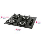 Cooktop A Gás 4 Bocas De Vidro Preto Suggar Bivolt Fg4004vp