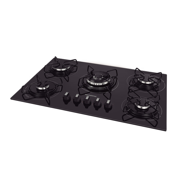 Cooktop a Gás 5 Bocas com Tripla Chama Preto Mondial