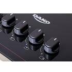 Cooktop A Gás 5 Bocas Preto Com Mesa De Vidro E Tripla Chama