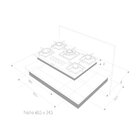 Cooktop a Gás 5 Queimadores Tripla Chama Preto Built