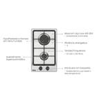 Cooktop a Gás Bivolt 2 Bocas Metal Prata Tramontina
