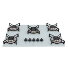 Cooktop a Gás Bivolt 5 Bocas Vidro Branco Polar Fischer