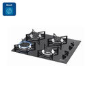 Cooktop A Gás Fischer 4 Bocas Com Mesa De Vidro Preto – Bivolt