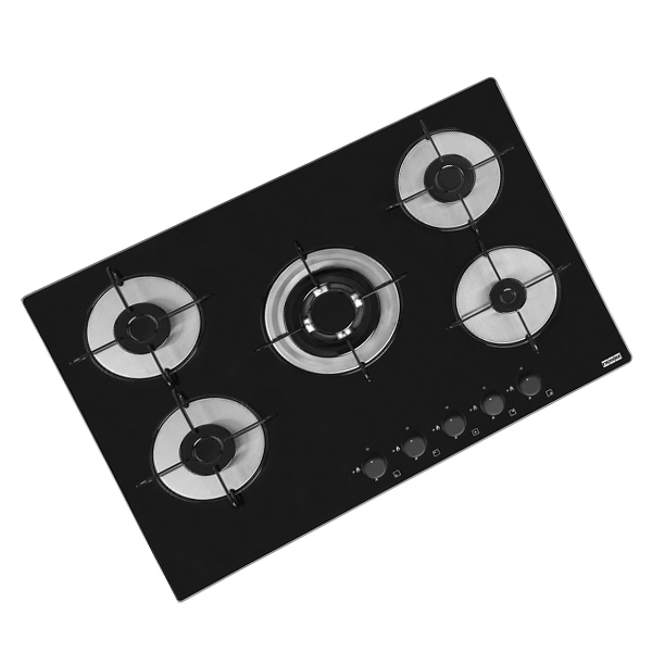 Cooktop a Gás GLP Bivolt 5 Bocas Glass Preto Franke Leroy Merlin
