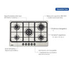 Cooktop A Gás Tramontina Penta Ff 5gx Tri 75 Em Aço Inox E Tr