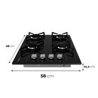 Cooktop Britânia 4 Bocas Preto Bct4p – Bivolt