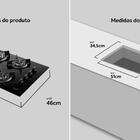 Cooktop Dako Supreme A Gás 4 Bocas Acendimento Automático E T