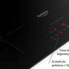 Cooktop De Indução 4 Bocas Preto Com Trava De Segurança Dako
