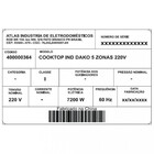 Cooktop De Indução 5 Bocas Dako Select Painel Touch