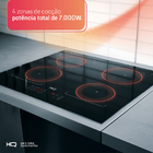 Cooktop De Indução Embutir Hq 4 Bocas Painel Touch Free Zone