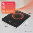 Cooktop De Indução Hq 1 Boca Portátil 2000w Preto Hq-ids2001