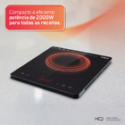 Cooktop De Indução Hq 1 Boca Portátil 2000w Preto Hq-ids2001p